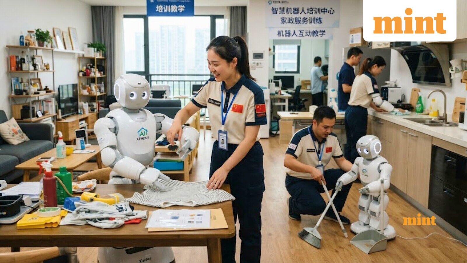 Workers in China are teaching robots everyday chores, earning ₹57,000 monthly by folding clothes, sweeping floors, more — Mint India, Edina Technology news